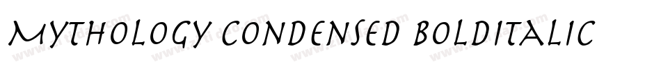 Mythology Condensed BoldItalic字体转换